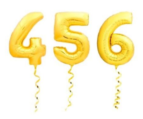 Шарик FlexMetal Цифра 6 86 см gold 901766