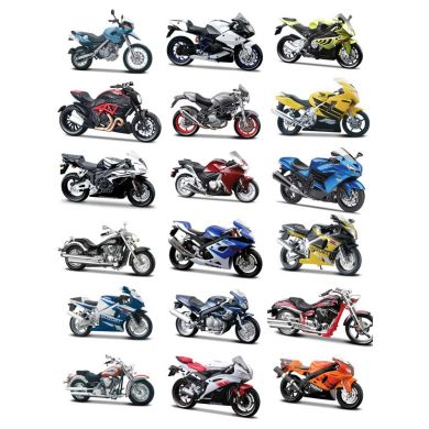 Модели мотоциклов Maisto Honda Suzuki Kawasaki в ассорт. 39300-01