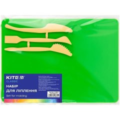 Набор для лепки (дощечка 180х250 мм+ 3 стека),зел.Kite Classic Kite K-1140-04