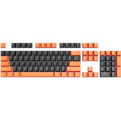 Набір кейкапів DARK PROJECT PBT KS-43 ENG/UA/RU чорно-помаранчеві DP-KS-0043