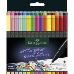 Набір ручок капілярних Faber-Castell Grip Finepen тригранна 0,4 мм 30 кольорів 151630