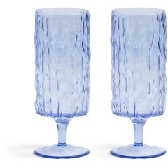 Набір склянок для напоїв Trunk блакитні на ніжці, 2 шт Ø 6 см, & Klevering 341-03, & Klevering 341-03