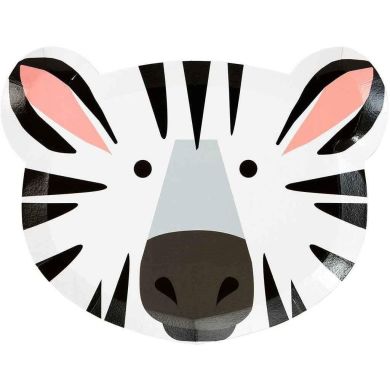 Одноразові фігурні тарілки Звірятка (12 шт), Talking Tables ANIMAL-PLATE 5052715099485