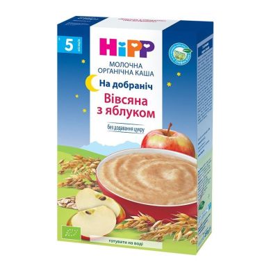 Органічна молочна каша HiPP &laquo;На добраніч&raquo; вівсяна з яблуком 250 г 3331