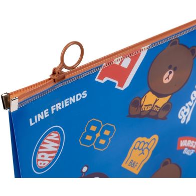 Папка-конверт YES A4 на блискавці Line Friends 492091