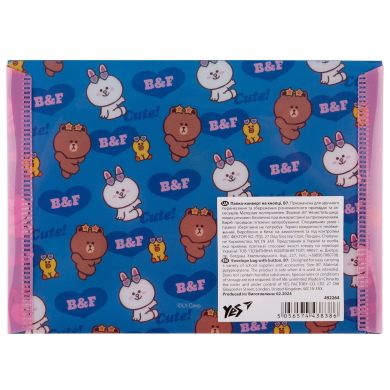 Папка-конверт Yes B7 на кнопці Line Friends 492264