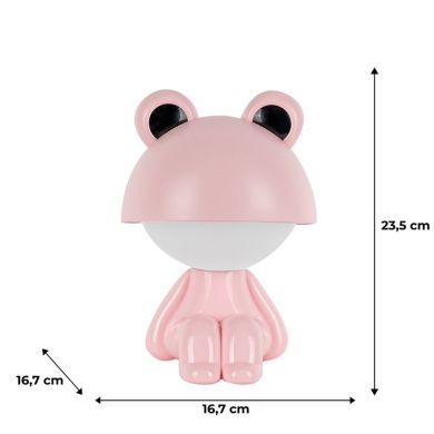 Світильник-нічник LED з акумулятором Cute Froggy, рожевий Kite K25-316-3-2