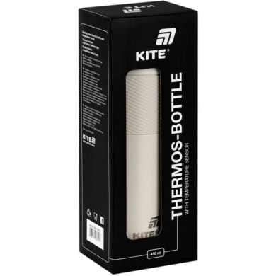 Термос с термодатчиком 450 мл, бежевый Kite K25-1227-1