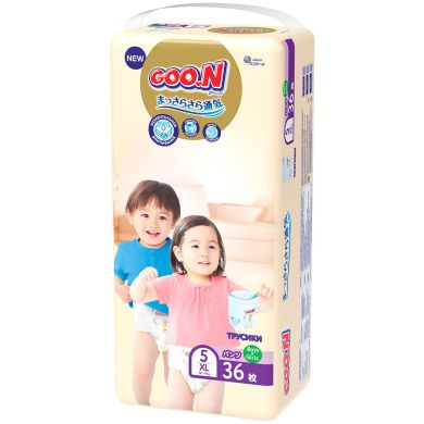 Трусики-підгузки японські GOO.N Premium Soft для дітей 12-17 кг (розмір 5(XL), унісекс, 36 шт) Goo.N Premium Soft 863229, XL