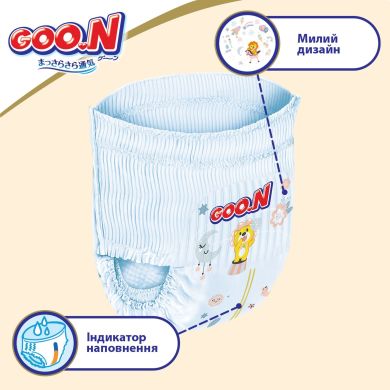 Трусики-підгузки японські GOO.N Premium Soft для дітей 12-17 кг (розмір 5(XL), унісекс, 36 шт) Goo.N Premium Soft 863229, XL