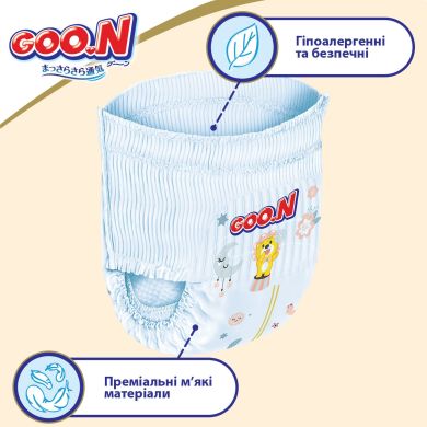 Трусики-підгузки японські GOO.N Premium Soft для дітей 12-17 кг (розмір 5(XL), унісекс, 36 шт) Goo.N Premium Soft 863229, XL