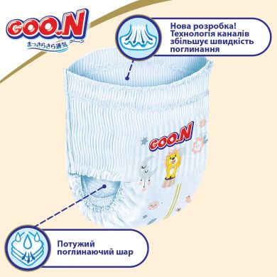 Трусики-підгузки японські GOO.N Premium Soft для дітей 12-17 кг (розмір 5(XL), унісекс, 36 шт) Goo.N Premium Soft 863229, XL
