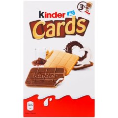 Вафли с молочной и какао начинкой Cards Kinder 8000500347508