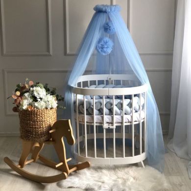 Балдахін З Помпонами блакитний Msonya 0511507, 165 х 900