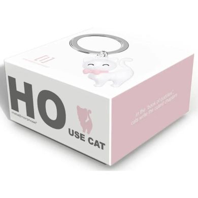 Брелок Metalmorphose White cat with silicone bowtie 8000020806897