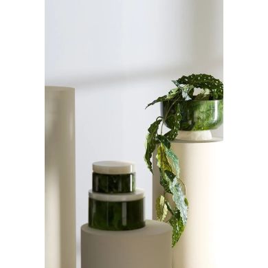 Декоративна коробка з кришкою &Oslash;19x11,5 см KELIMUTU зелений+білий Light&Living 5718276