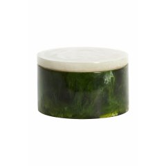 Декоративна коробка з кришкою &Oslash;19x11,5 см KELIMUTU зелений+білий Light&Living 5718276