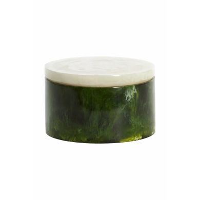 Декоративна коробка з кришкою &Oslash;19x11,5 см KELIMUTU зелений+білий Light&Living 5718276