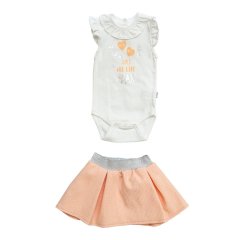 Боди и юбка 12-18м/86см Персиковый Bebetto K 2690
