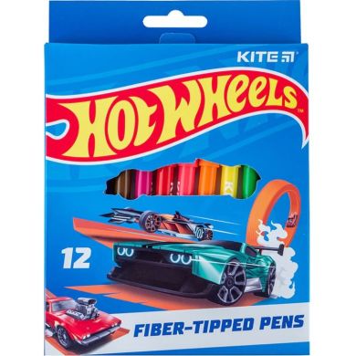 Фломастеры Hot Wheels 12 цветов Kite HW25-447-2