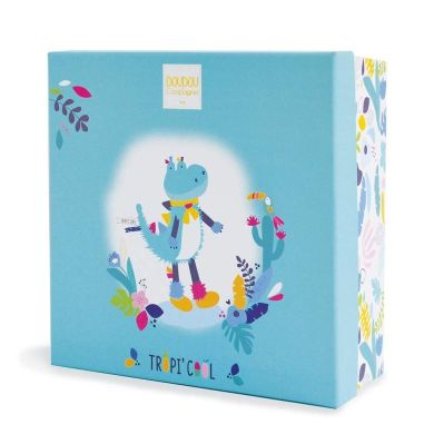 Комфортер-м'яка іграшка Крокодил колекція Tropicool, 22см DouDou DC3287, Бірюзовий