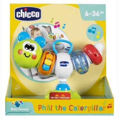 Іграшка на присоску Chicco Гусениця Філ 10036.00, 13x16,5x8,5