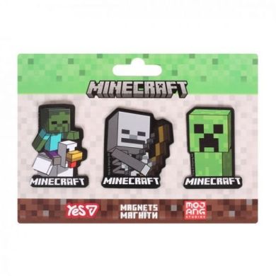 Магніти фігурні Yes Minecraft.Creeper, 3 шт YES 708542