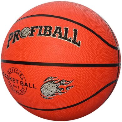 М'яч баскетбольний PROFIBALL VA 0001 розмір 7, гума, 8 панелей, малюнок-друк, 510г.