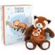 Мягкая игрушка DouDou Панда красная с малышом коллекция Bio в коробке DC3985