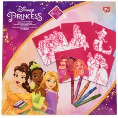 Набір розмальовок із фетру Disney Princess з фломастерами Disney DP22349