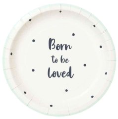 Одноразові тарілки Talking Tables Народжений для любові 12 шт. BORN-PLATE-SML