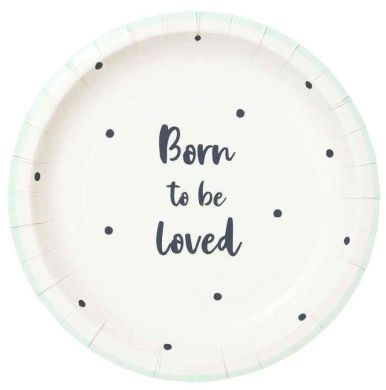 Одноразові тарілки Talking Tables Народжений для любові 12 шт. BORN-PLATE-SML