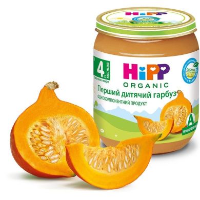 Овочеве пюре HiPP Перша дитячий гарбуз з 4 місяців 125 г 4063 9062300108719