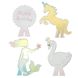 Підставка для тістечок Talking Tables We Heart Pastels з трьох рівнів 4 варіанти верхівок 6 шт. PASTEL-CAKESTAND