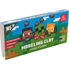 Пластилін YES, 6 кол., 120г Minecraft 540628