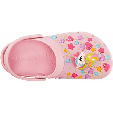 Шлепанцы розовые кроксы детские на девочку Skechers размер 28,5 308016L PNK