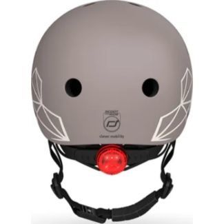 Шолом захисний дитячий Scoot and Ride, коричневий, з ліхтариком, 45-51см SR-181206-BROWNLINES
