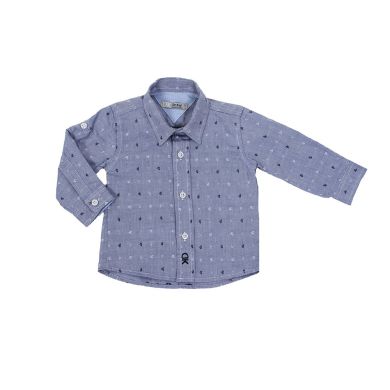 Рубашка детская Dr. Kid 12м голубая DK524/PV20