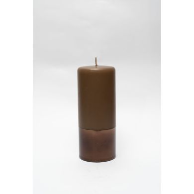 Свеча цилиндрическая 180*70 серый/каштановый металлик Candele Firenze PL180070B003 8026159040041