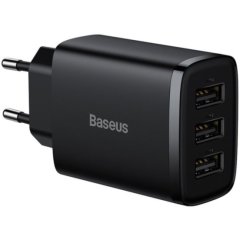Зарядний пристрій Baseus Compact 3U 17W CCXJ020101 чорний