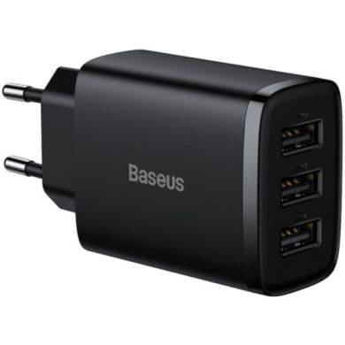 Зарядний пристрій Baseus Compact 3U 17W CCXJ020101 чорний