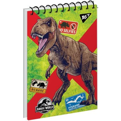 Зошит для записів YES А6/80 од.спіраль Jurassic World. Dino tracker 151901