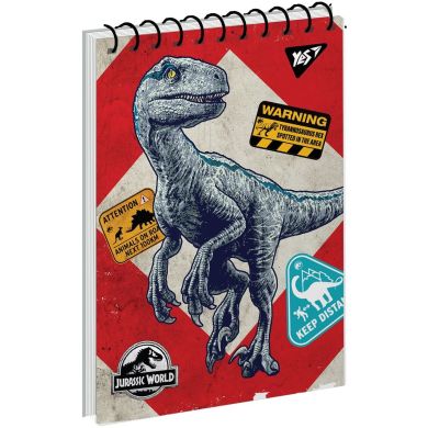 Зошит для записів YES А6/80 од.спіраль Jurassic World. Dino tracker 151901