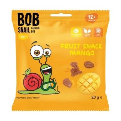 Фруктовый снек Bob Snail Манго, от 12 месяцев, 20 г 4820219347880