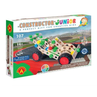 Винтовой конструктор Alexander Junior Спортивный автомобиль 3 в 1 107 деталей 2158