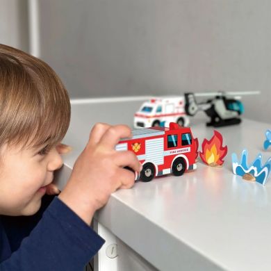 Іграшка з дерева Набір Машини екстреної допомоги Tender Leaf Toys TL8662