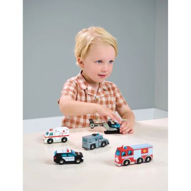 Іграшка з дерева Набір Машини екстреної допомоги Tender Leaf Toys TL8662