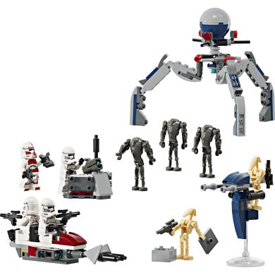 Конструктор Клони-піхотинці й Бойовий дроїд. Бойовий набір LEGO Зоряні війни 75372