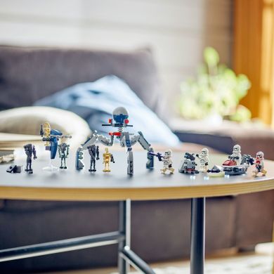 Конструктор Клони-піхотинці й Бойовий дроїд. Бойовий набір LEGO Зоряні війни 75372