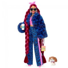 Лялька Barbie Екстра у синьому леопардовому костюмі Barbie HHN09